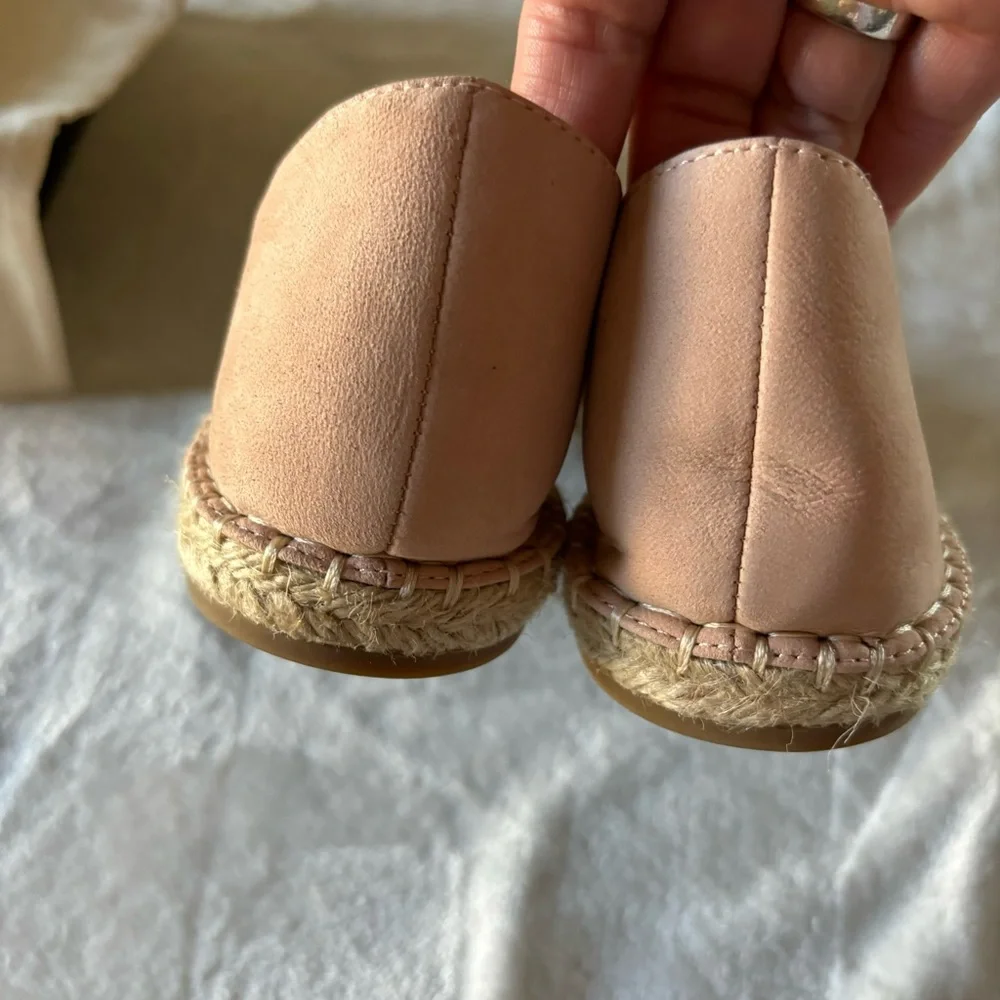 Eileen Fisher Womens Lady Nubuck Flats Slip On Espadrilles Shoes Blush Size 8.5M